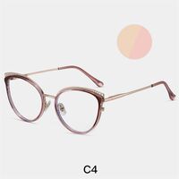 Combined frame (metal + TR90) or glasses with blue light protection, with spring hinges FA87240
