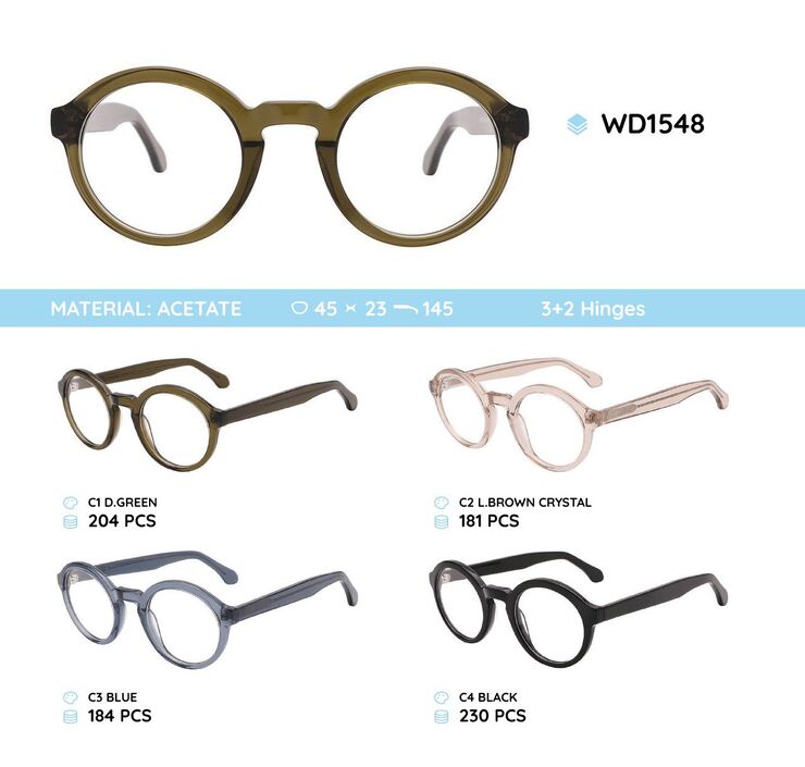 Plastic acetate eyeglasses frame for women WD1548
