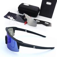 Safety shockproof sports goggles with 3 caps 骑行套装-109-带近视