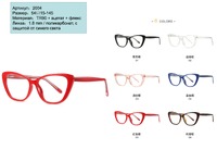 Plastic frames for glasses TR90+CA material (flex hinges) FOCUS FCS2004