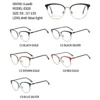 Protective metal glasses with anti-blue light lenses Landi LD0320