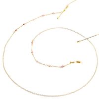 Gold-colored metal non-slip chain, with pearl, for glasses and masks GL112
