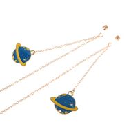 Металлическая нескользящая цепочка золотого цвета, с подвеской планета, для очков и масок GL814