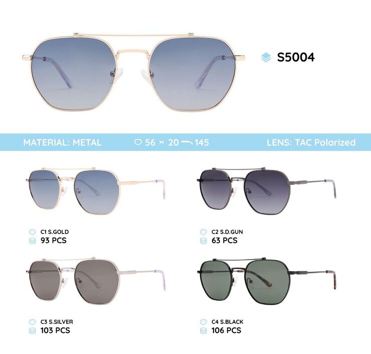 Metal frame polarized sunglasses S5004