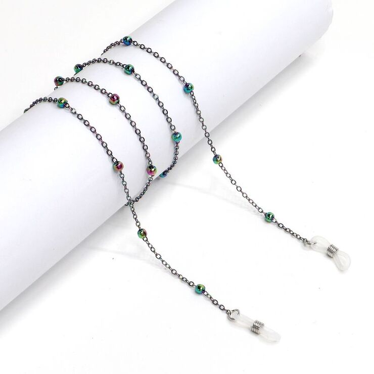 Metal multicolored non-slip chain, for glasses and masks GL1043