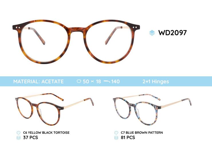 Plastic acetate eyeglasses frame WD2097