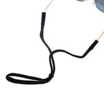 Black-colored textile non-slip chain, for glasses and masks GB004