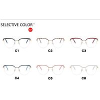 Metal nylor glasses with blue light protection for women 7556-640-6014-PN
