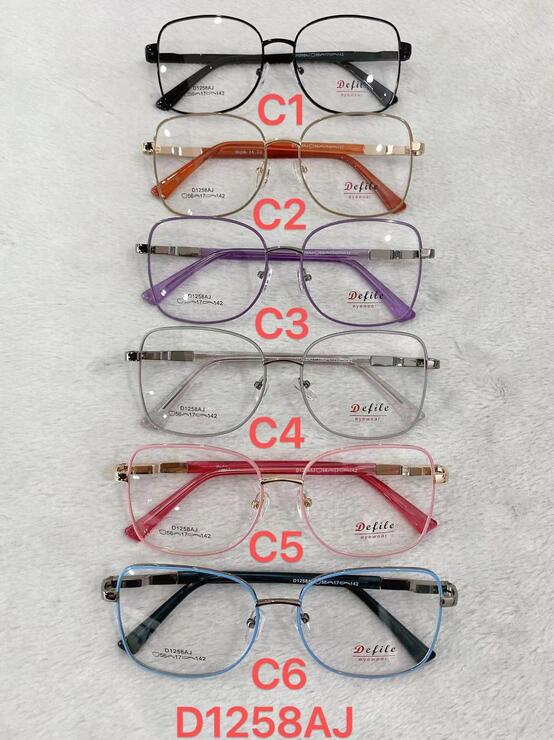 Metal frames for glasses with flex hinges Defile D1258AJ