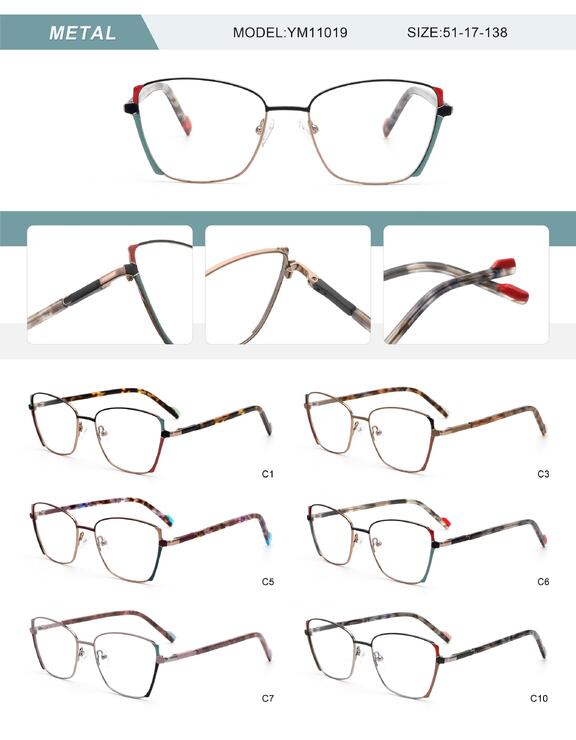 Оправа металлическая женская с флексом YM11019-DA