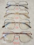 Metal frame for glasses with spring hinges for men 5832C