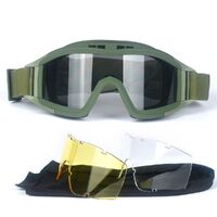 Safety shockproof tactical goggles, set with 3 lens, 战术套装-沙漠蝗虫3-DX