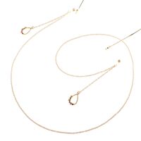 Металлическая нескользящая цепочка золотого цвета, с подвеской в виде капли воды с бриллиантами, для очков и масок GL808