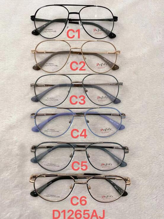 Metal frame for glasses with spring hinges Defile D1265AJ
