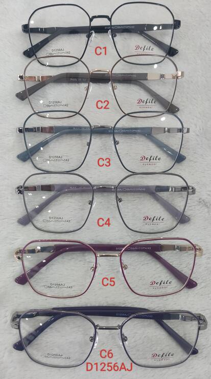 Metal frames for glasses with flex hinges Defile D1256AJ