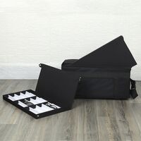 Mobile double box (suitcase, trunk, organizer, display case) on wheels for frames and glasses for 195 slots JS-C201004