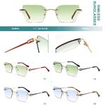 Безободковые солнцезащитные металлические очки с защитой UV-400 и нейлоновыми линзами Big City S25614