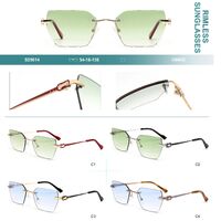 Безободковые поляризационные солнцезащитные металлические очки Big City S25614