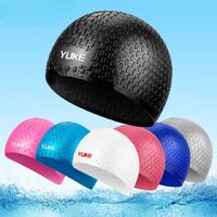 Silicone waterproof swimming cap for adults 水滴帽-YU