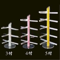 Tabletop acrylic glasses stand for 3 / 4 / 5 slots BY-6002