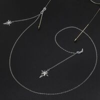 Металлическая нескользящая цепочка, с подвеской в виде креста и звезды, для очков и масок GL446