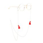 Metal non-slip chain, with tassel pearl, for glasses and masks GL905