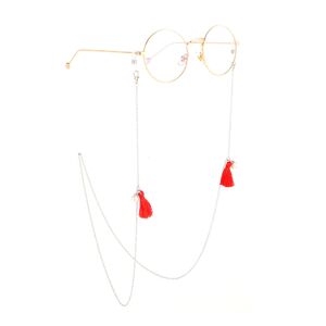 Metal non-slip chain, with tassel pearl, for glasses and masks GL905