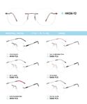 Металлическая безободковая оправа с дужками из пластика TR-90 HK06-12