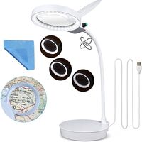 Лупа настольная с подсветкой 8611-XX, увеличение: 3X, 10X