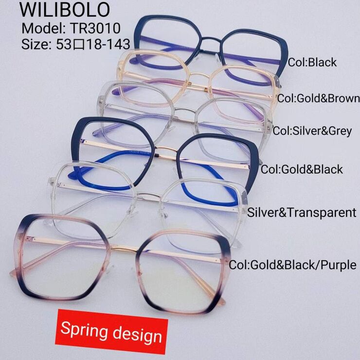 Оправа металл + TR90 ультратонкая с флексом Wilibolo TR3010