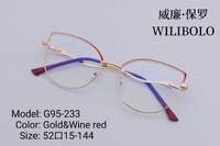 Metal ultrathin frames Wilibolo, with spring hinges G95-233