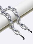 Silver acrylic glasses chain GB118