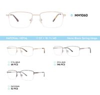 Оправа для очков металлическая мужская полуободковая с флексом MM1060