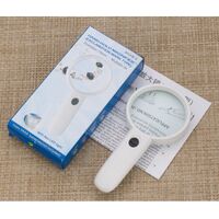 Лупа с универсальной подсветкой, увеличительное стекло с ручкой 6B-5-XX, диаметр 68 мм, увеличение: 3Х