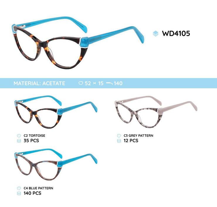 Plastic frames for glasses acetate material WD4105