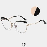 Combined frame (metal + TR90) or glasses with blue light protection, with spring hinges FA87278