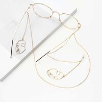 Металлическая нескользящая цепочка, с маской, для очков и масок GA031