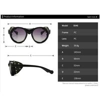 Plastic steampunk round sunglasses for men Elit 0046-EL