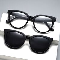 Оправа пластиковая TR90/PC + комплект из 5 поляризационных солнцезащитных насадок (клипон) на магните + кожаная сумка El Dorado EL2385