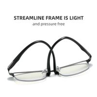 Metal reading glasses with Blue Ray Cut protection for men KY8050, diopters: from 0.00 to +4.00