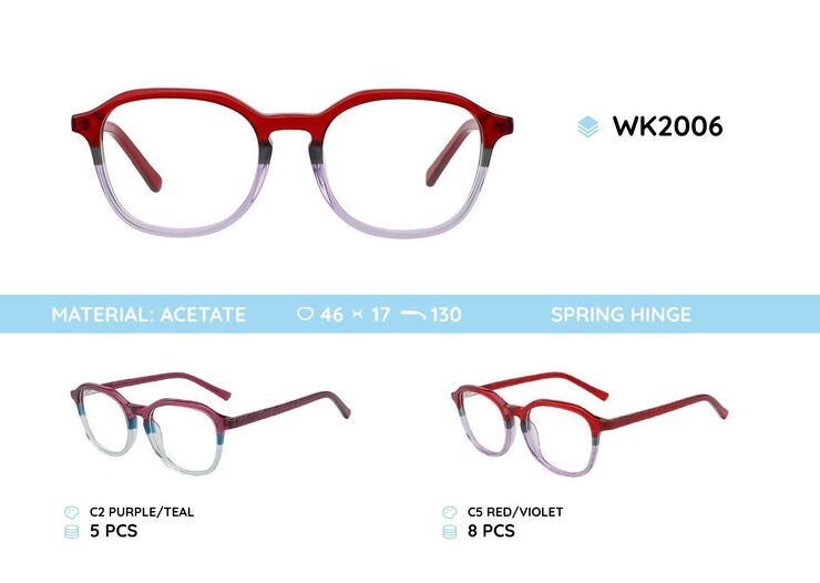Детские пластиковые оправы из материала ацетат WK2006