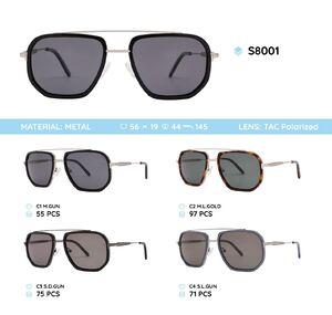 Metal frame polarized sunglasses with spring hinges S8001