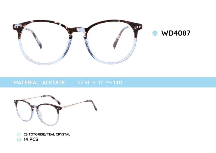 Plastic frames for glasses acetate material WD4087