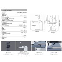 Рабочее место офтальмолога, комбинированный стол + кресло PK-199C, столешница 1000*490 мм 
