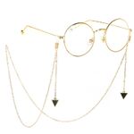 Metal non-slip chain, with triangle pendant, for glasses and masks GL168