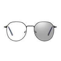 Очки фотохромные металлические для чтения V6007 с серыми линзами, диоптрии от 0.00 до -6.00, не центрованные