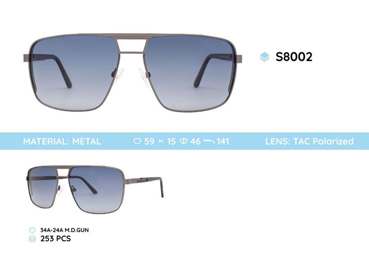 Metal frame polarized sunglasses S8002