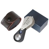 Folding magnifier 7805-双镜头-XX, diameter: 21 mm, 8 mm. Magnification: 10X, 25X