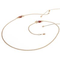 Gold-colored metal non-slip chain, with owl, for glasses and masks GL039