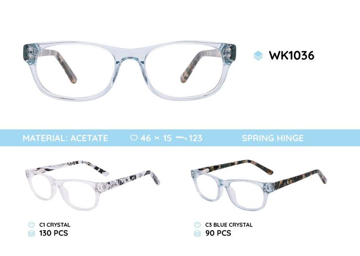 Acetate plastic frames for kids WK1036